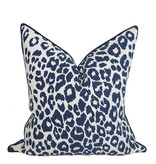 Kaholo Leopard Pillow-Midnight Blue