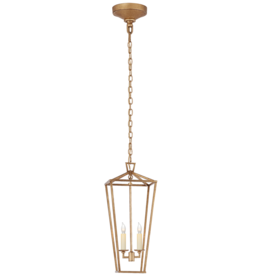 Darlana Medium Tall Lantern in Gilded Iron