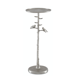 Piaf Silver Drinks Table 25h x 10.25dia