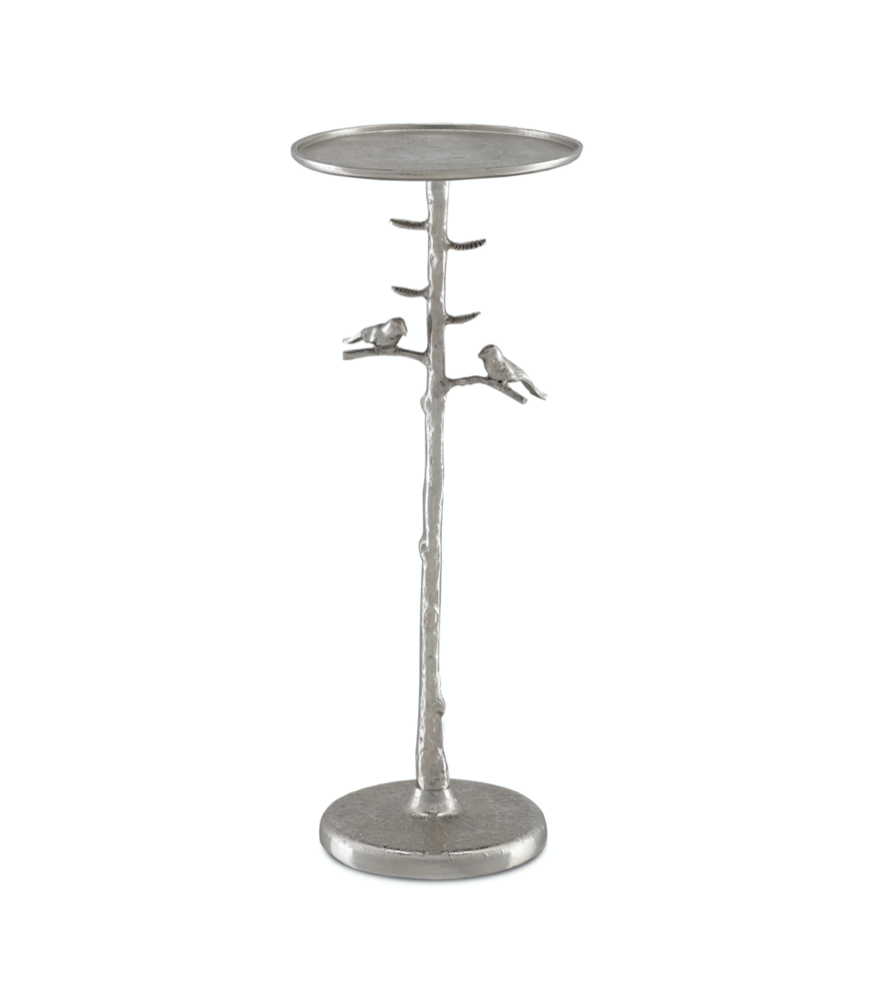 Piaf Silver Drinks Table 25h x 10.25dia