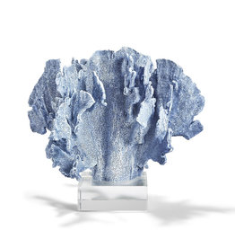 Blue Coral on Glass Base