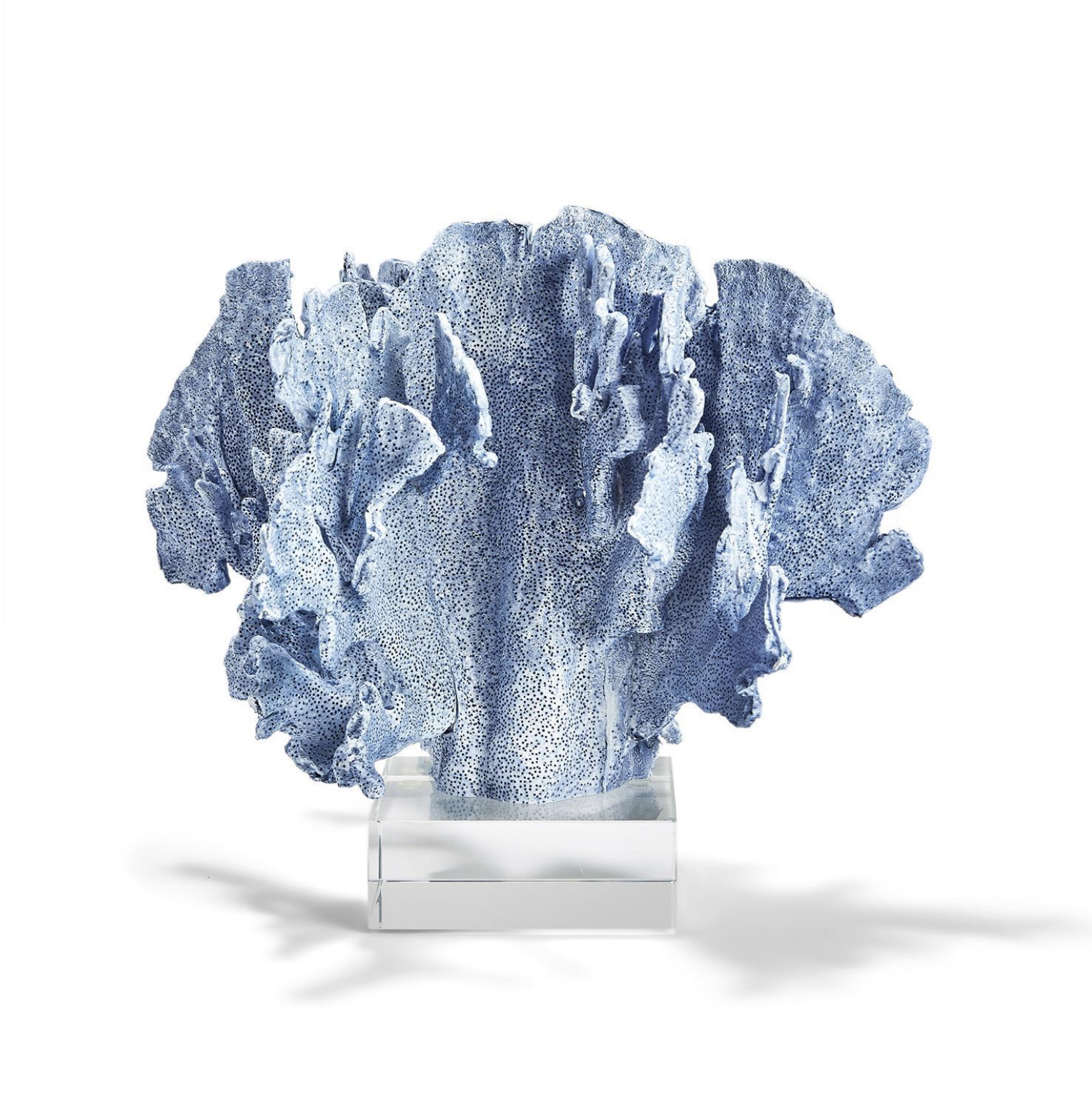 Blue Coral on Glass Base