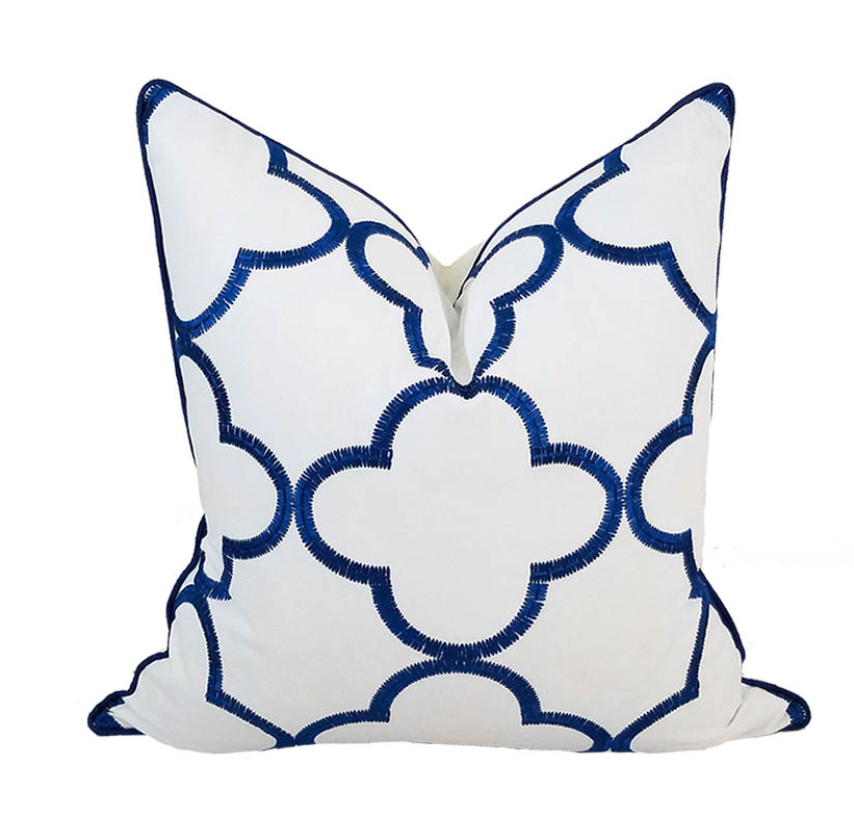 Donut Pillow - Polyester - White - Blue - 4 Colors - 2 Sizes - ApolloBox