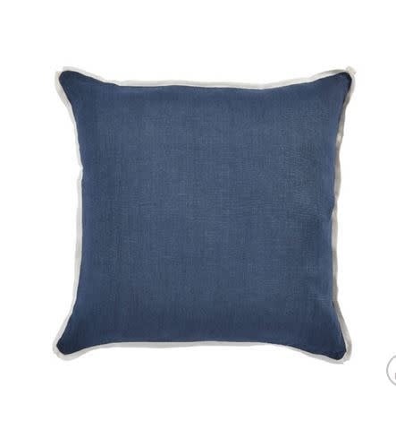 Basic Linen Navy 22 X 22  Pillow
