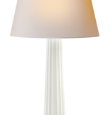 Large Fluted Spire Table Lamp - White