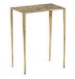 Axel Rectangular Croc Table-Brass