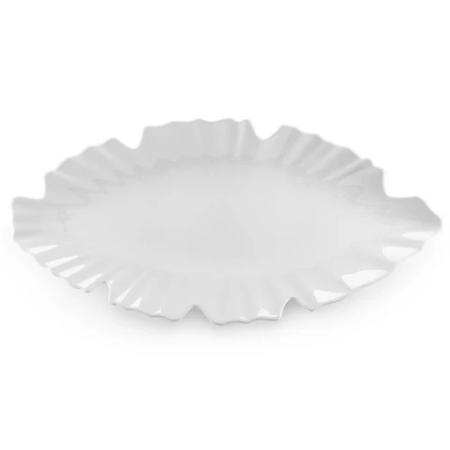 Q Home Design Zen White Leaf Platter-Large