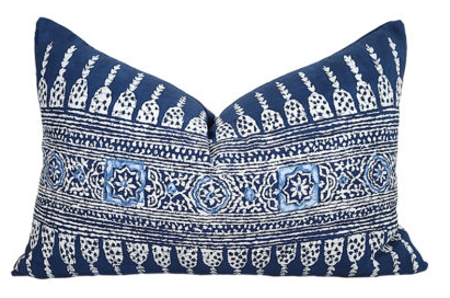 Lanai Collection Javanese Lumbar - Indigo 16 x 24