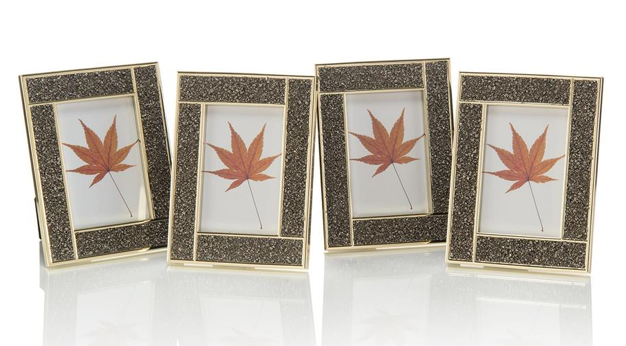 Pyrite and Brass Photo Frame