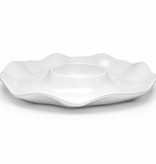 Q Home Design Ruffle Chip and Dip Platter 16"