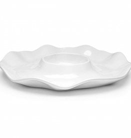QSquared Ruffle Chip and Dip Platter 16"