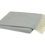 Light Gray Italian Herringbone Throw 51"x67"L