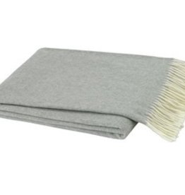 Light Gray Italian Herringbone Throw 51"x67"L