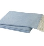 Denim Blue Italian Herringbone Throw 51"Wx67"L