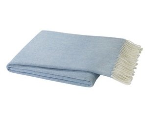 Excentricities Blue Denim Italian Herringbone Throw