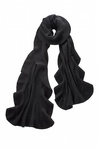 Ruffle Wrap-Black