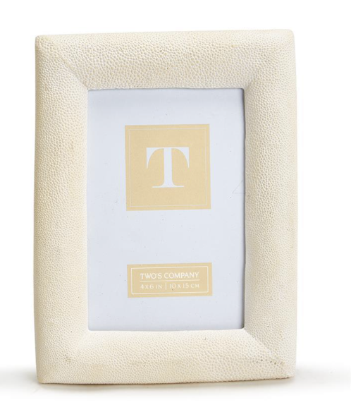Ivory Shagreen Texture Photo Frame
