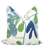 Charleston Collection Fig Pillow-Blue Green