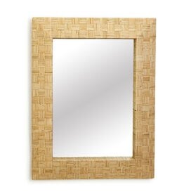 Amanyara  Hand-Woven Rattan Mirror