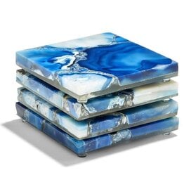 Blue Agate Coasters-Set of 4