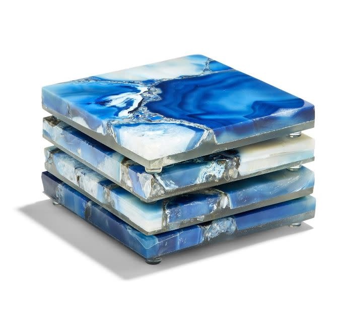 Blue Agate Coasters-Set of 4