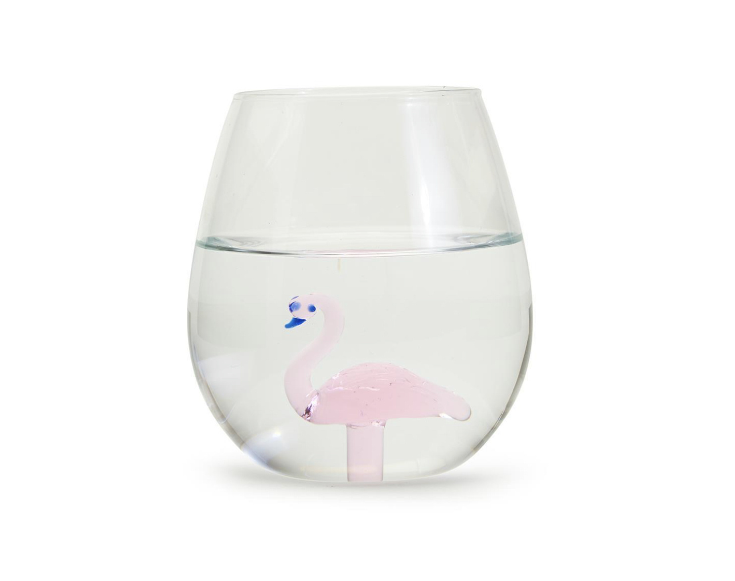 Flamingo Stemless Wine Glass