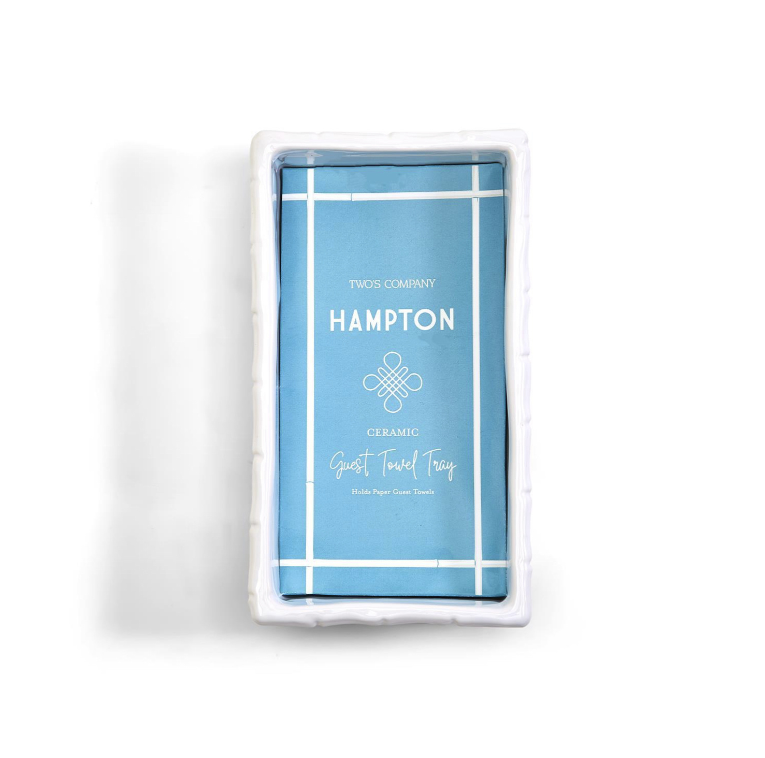 Hampton Bamboo Fretwork Guest Towel Tray