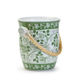 Countryside Cooler Bucket with Woven Cane Handles