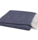 Indigo Italian Herringbone Throw