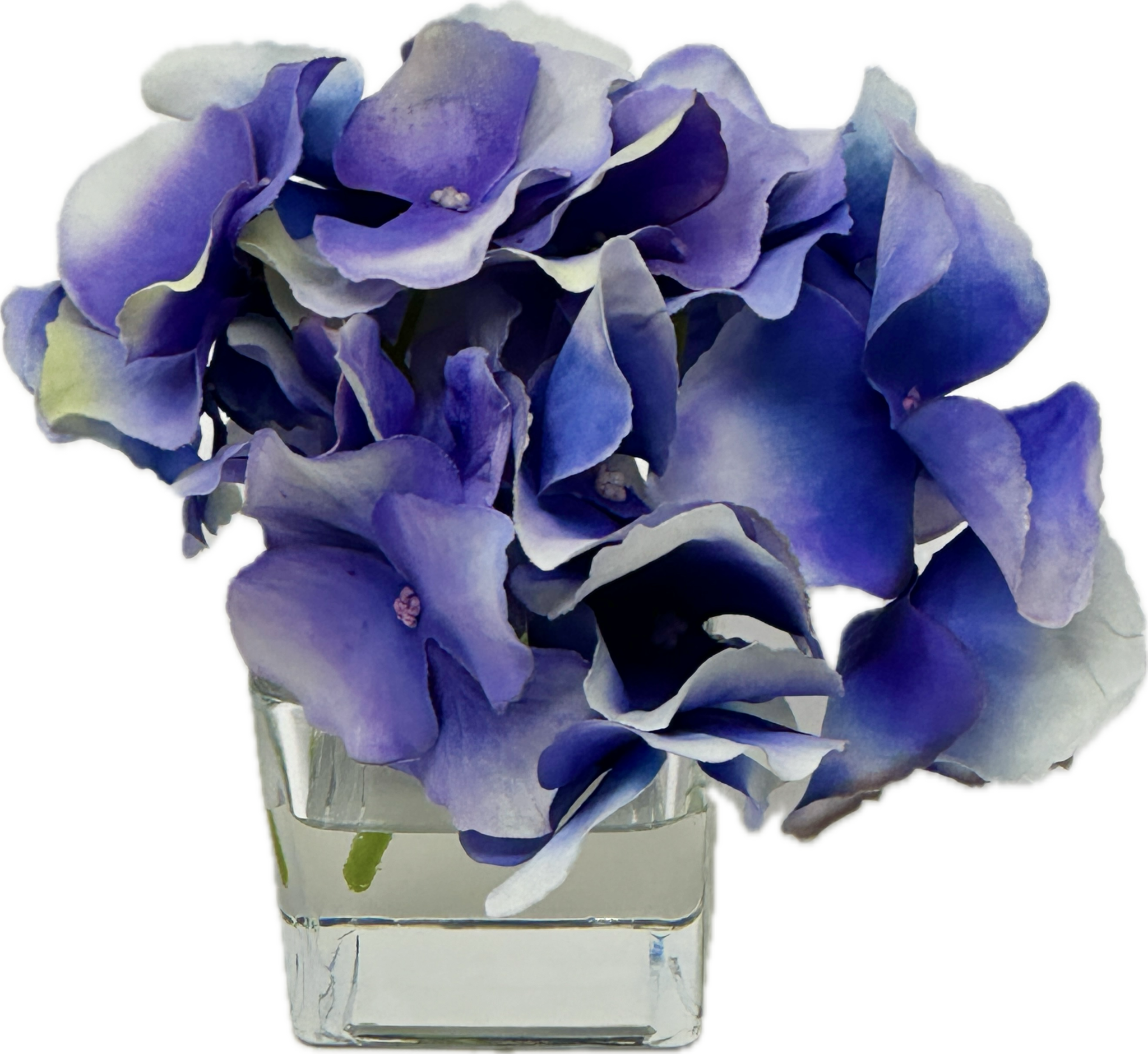 Hydrangea Votive-Faux Water (Purple)