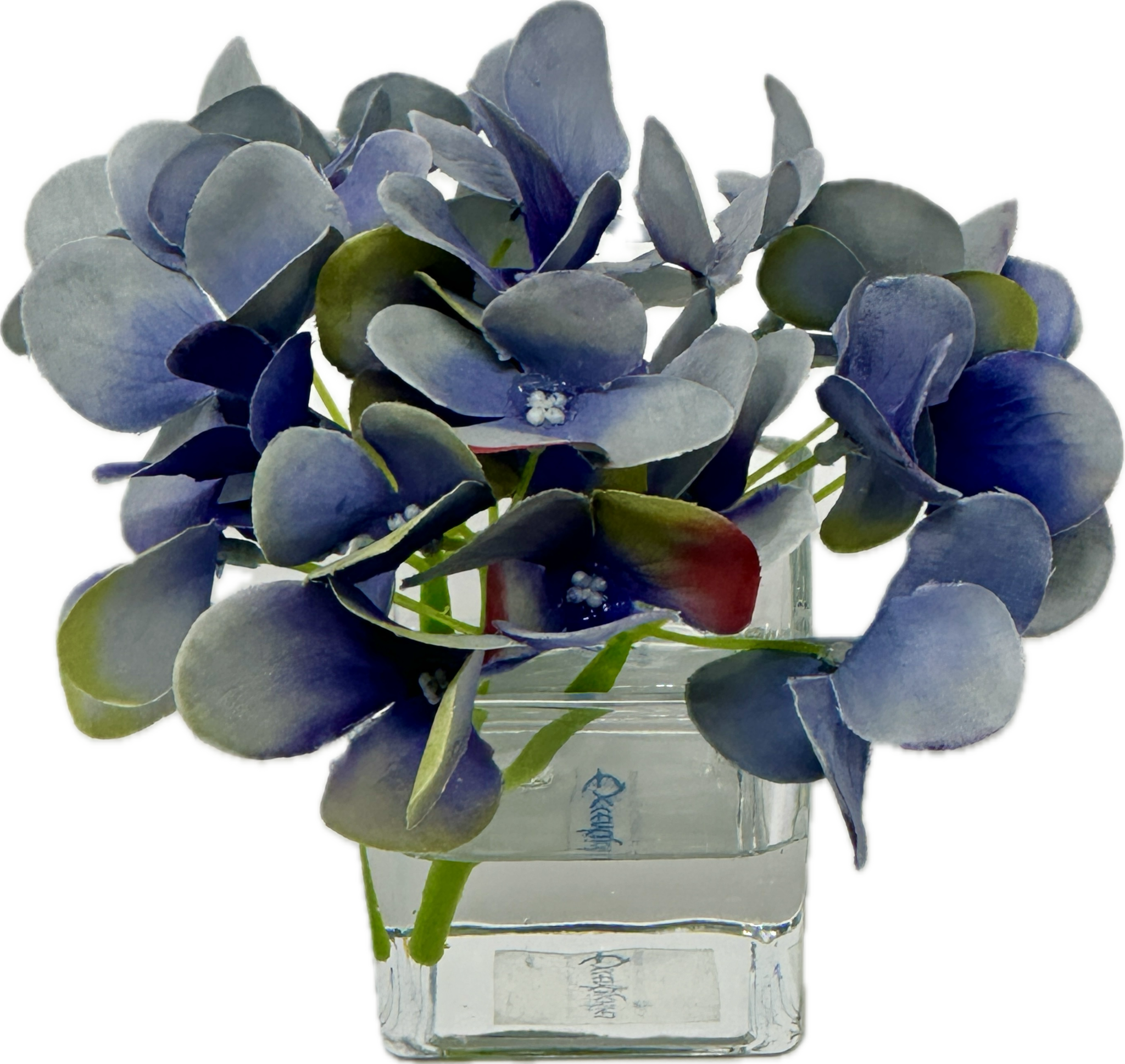 Hydrangea Votive-Faux Water (Blue Purple)