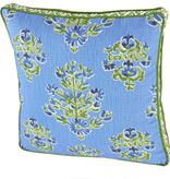 Clara Cornflower w/2" Gusset & Linen Flange Pillow