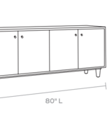 Torion Buffet Light Gray Faux Horn