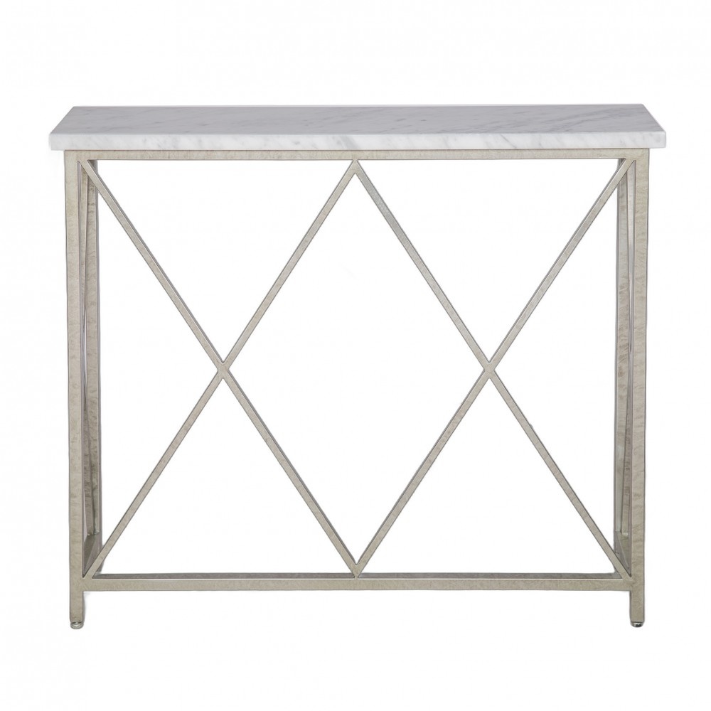Venessa Console - Royal Silver w/ Carrera Marble