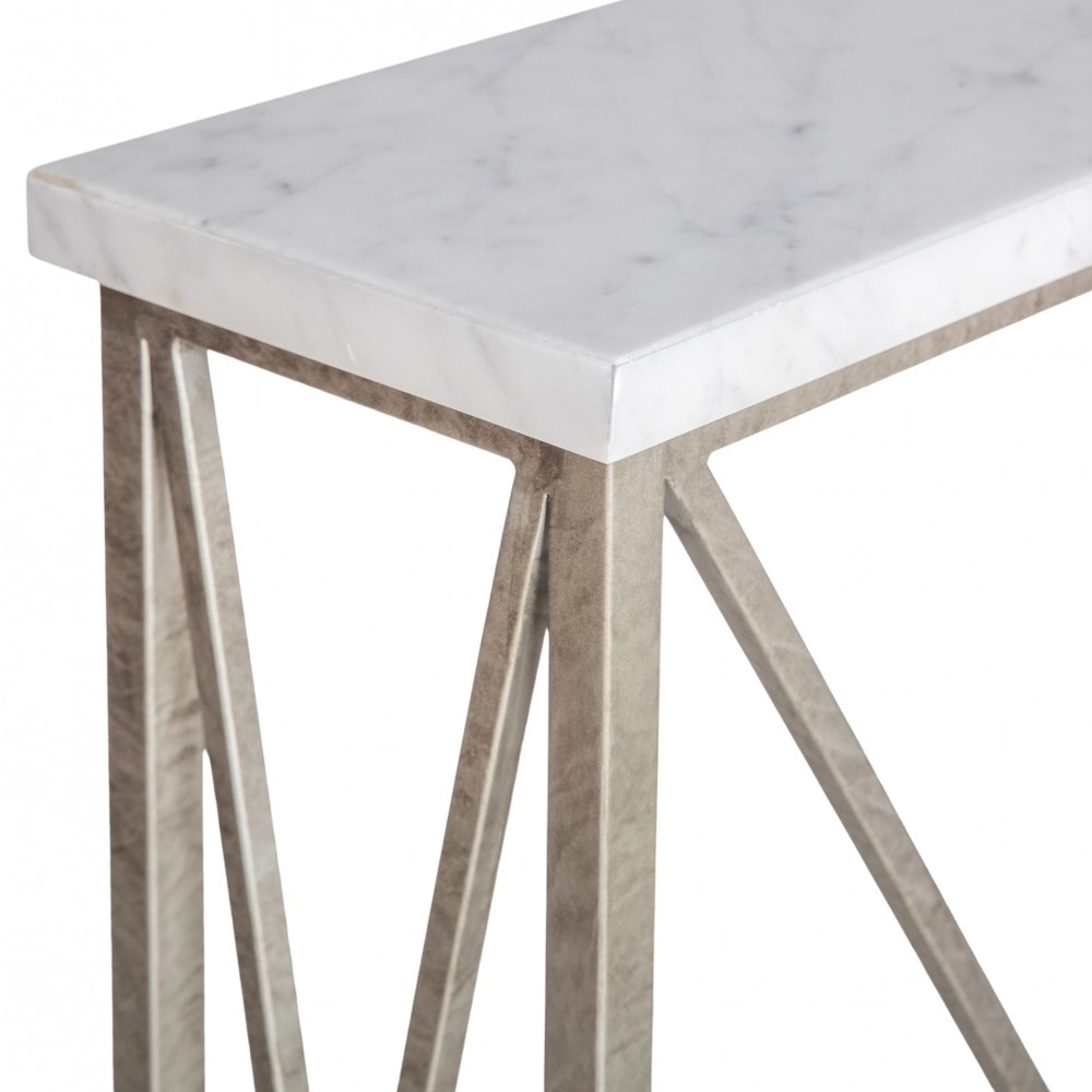 Venessa Console - Royal Silver w/ Carrera Marble