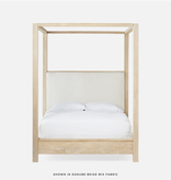 ALLESANDRO CANOPY BED - Bleached White Mango Wood