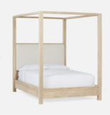 ALLESANDRO CANOPY BED - Bleached White Mango Wood
