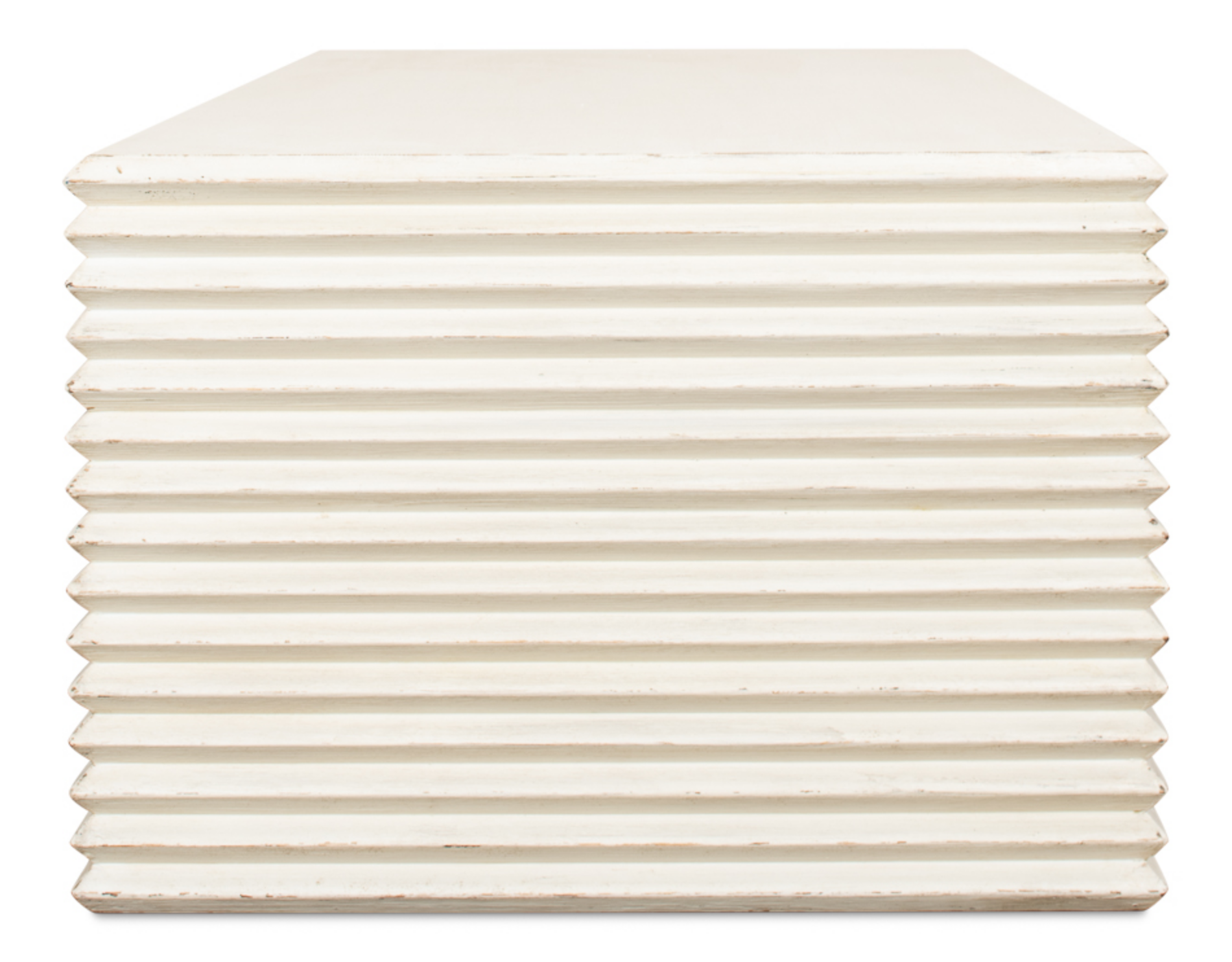 Stacked Coffee Table, Antique White