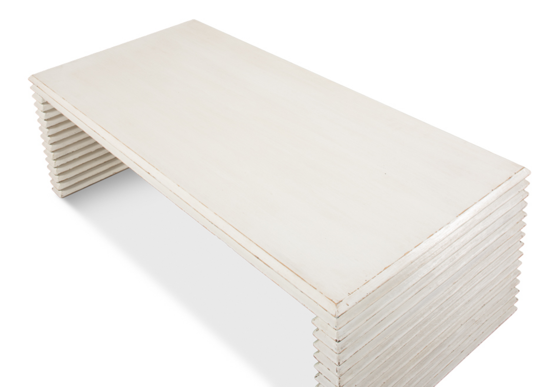 Stacked Coffee Table, Antique White