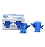 Great White Shark Set of 4 Shot Glasses in Gift Box (2 oz., dishwasher safe) - Glass