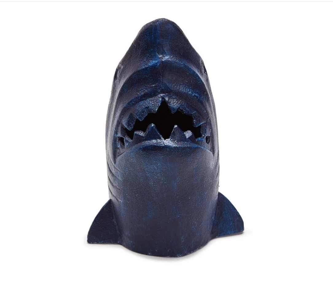 Great White Shark Wall Decor / Doorstop / Bookend in Distressed Blue