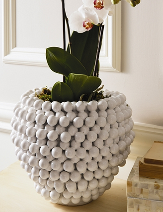 Pompom Decorative Vase/Planter - Ceramic