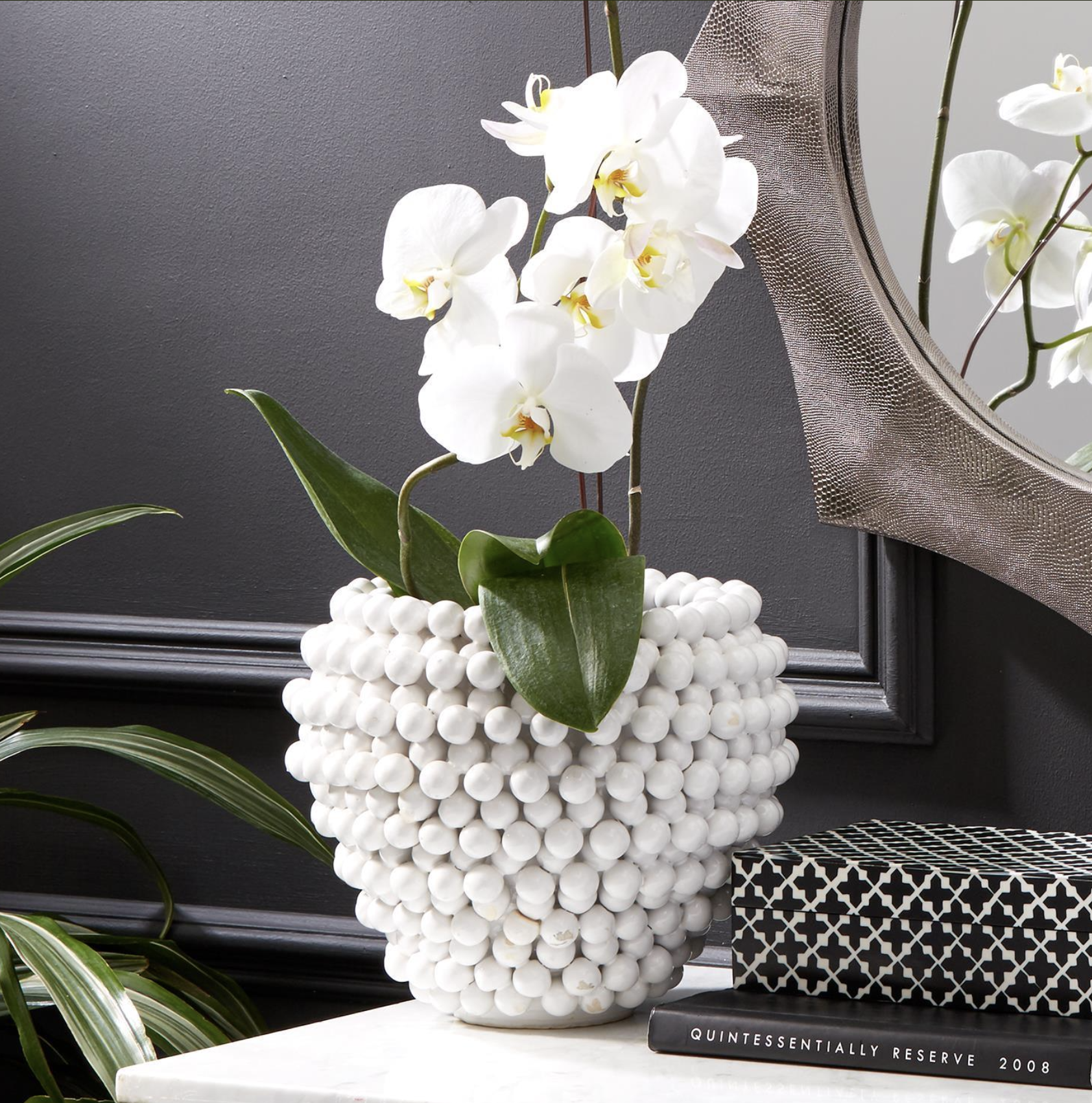 Pompom Decorative Vase/Planter - Ceramic