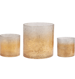 Rhys Glass Votive Large, Amber