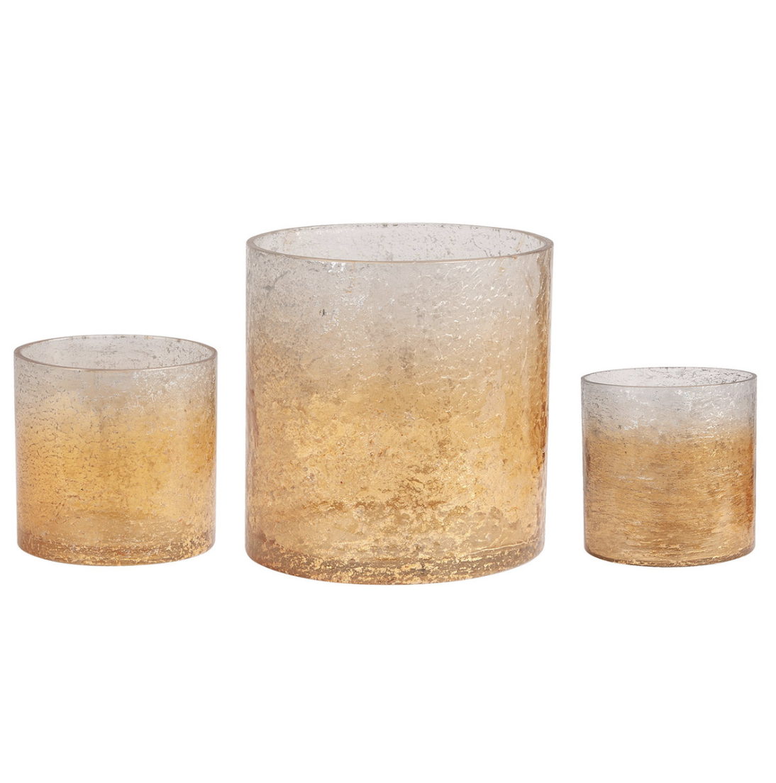 Rhys Glass Votive Large, Amber