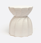 Bea Glossy White Side Table 16 x 17