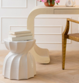 Bea Glossy White Side Table 16 x 17