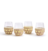 Island Chic Hand-Woven Lattice Stemless Wine Glass