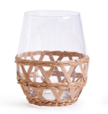 Island Chic Hand-Woven Lattice Stemless Wine Glass