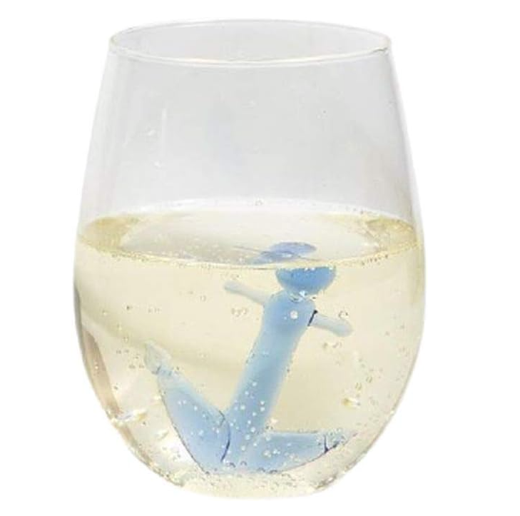 Anchors Away Stemless Wine Glass